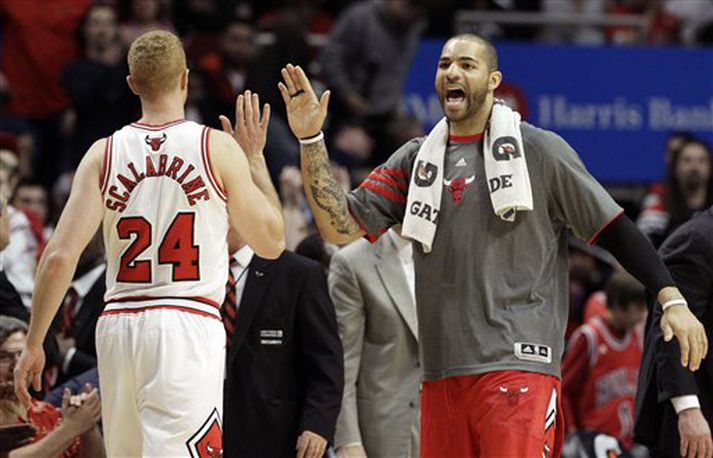 Brian Scalabrine og Carlos Boozer leikmenn Chicago Bulls náðu bestum árangri allra liða í NBA deildinni.