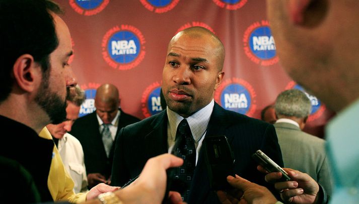 Derek Fisher, formaður leikmannasamtakanna og leikmaður LA Lakers.