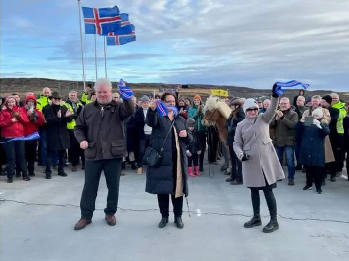 Frá opnun brúar yfir Þorskafjörð í október í fyrra. Lokaáfangi endurnýjunar Vestfjarðavegar um Gufudalssveit hefur síðan verið í óvissu.