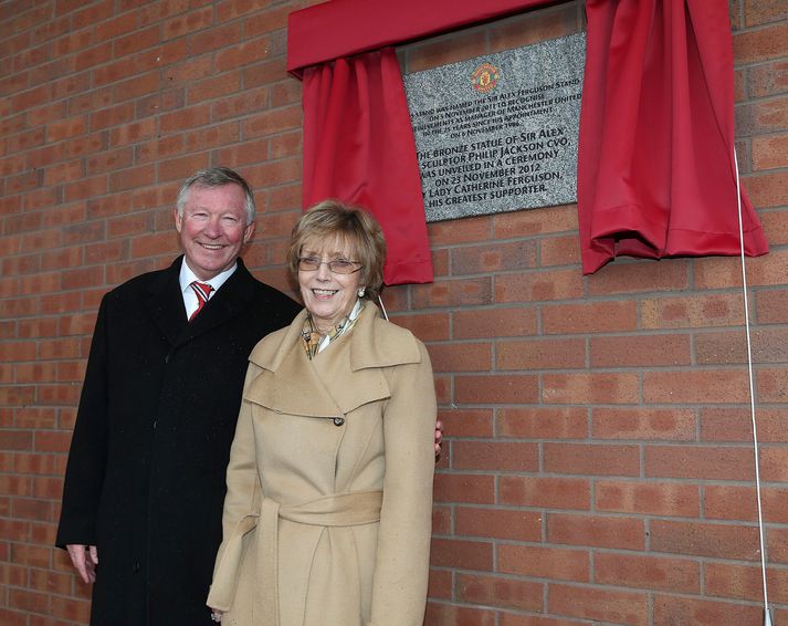 Sir Alex og Cathy Ferguson þegar hún var enn á lífi.