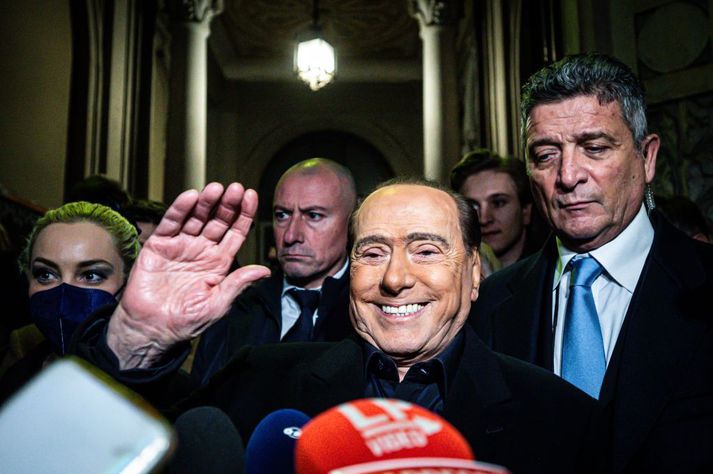 Berlusconi í febrúar síðastliðnum.