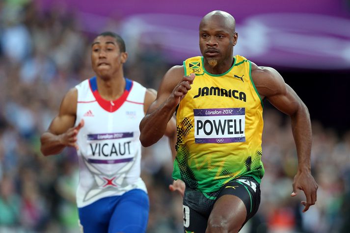 Asafa Powell er einn fljótasti maður allra tíma. Hann féll á lyfjaprófi fyrir nokkrum mánuðum síðan.