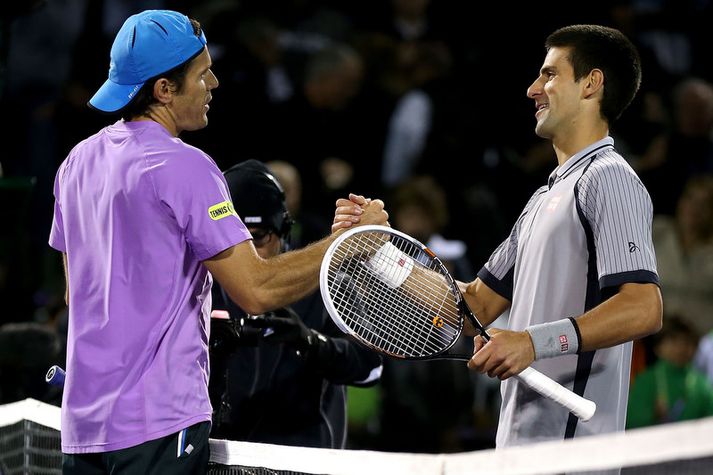 Novak Djokovic og Tommy Haas.