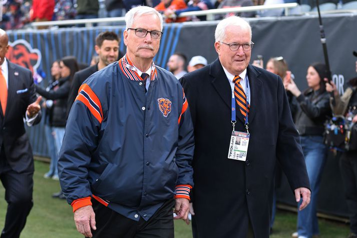 Bræðurnir Patrick McCaskey, varaforseti Bears, og George McCaskey, stjórnarformaður. Þeir eru ekki vinsælir þessi dægrin.