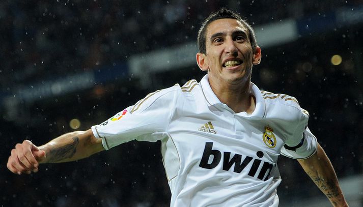 Angel di Maria fagnar marki í leik með Real Madrid.