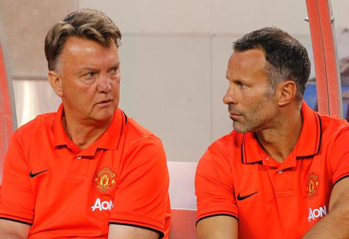 Louis van Gaal og Ryan Giggs, stjórar Man. Utd.