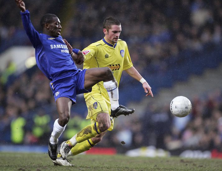 Shaun Wright-Phillips og John White í leiknum.