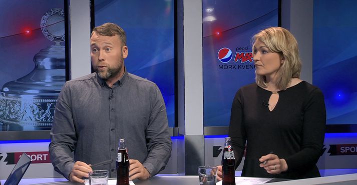 Gunnar Borgþórsson og Ásthildur Helgadóttir voru spekingar Pepsi Max-markanna í gærkvöldi.