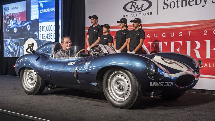 Jaguar D-Type bíllinn er ennþá með rásnúmerið á húddinu.