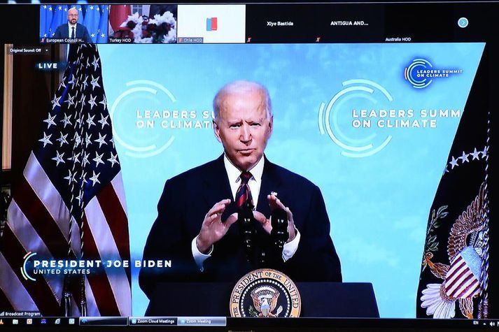 Joe Biden kynnir áætlun Bandaríkjanna á ráðstefnunni í dag.
