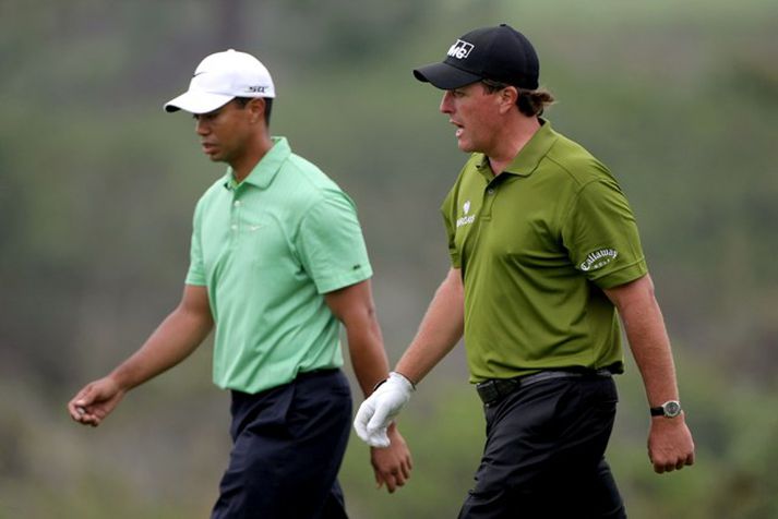 Woods og Mickelson spila saman í dag.