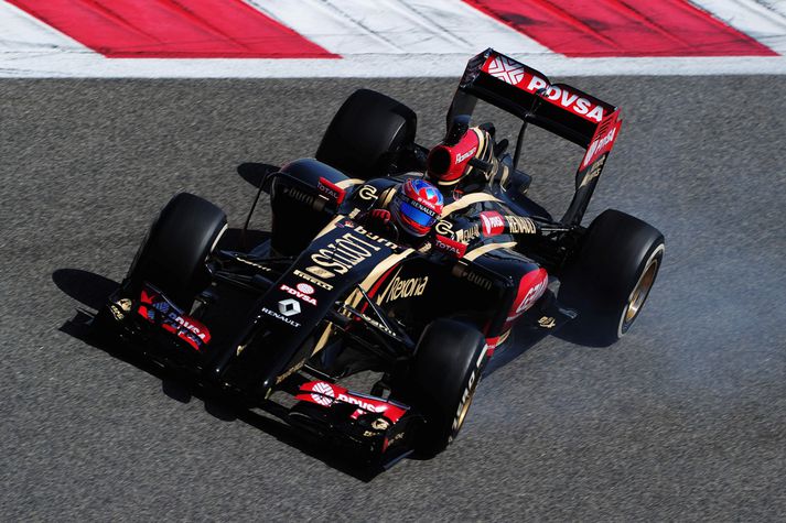 Grosjean í Lotus-bílnum.