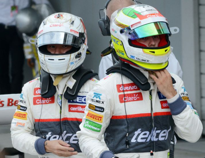 Þeir Sergio Perez  og Kamui Kobayashi óku Sauber-bílunum í fyrra en tókst aldrei að vinna mót. Perez telur að liðið geti unnið í ár.