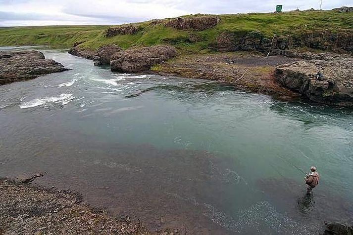 Blanda þrefaldar sig: Dammurinn hefur gefið marga stórlaxa í byrjun tímabilsins.