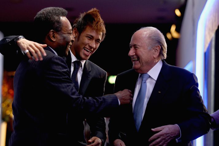 Pelé, Neymar og sjálfur Sepp Blatter.