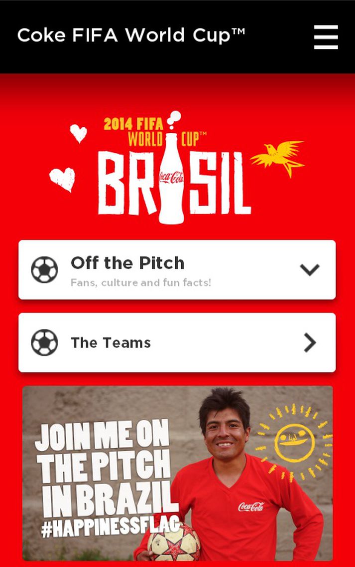 HM-spurningaleikur Coca-Cola í QuizUp.