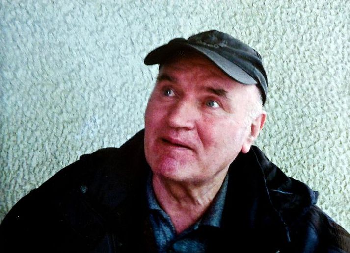 Ratko Mladic var vakandi þegar lögregluna bar að garði klukkan fimm að morgni. Mynd/AFP