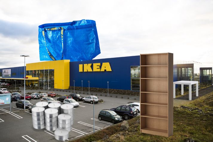 Blái pokinn, BILLY-hillan, sprittkertin og LACK-borðið eru á meðal vinsælustu vara IKEA hér á landi.