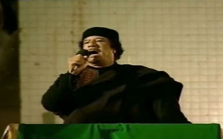 Gaddafi er farinn frá Trípolí. Mynd/ AFP.