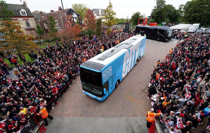 Rúta Manchester City mætir hér til leiks á Anfield.