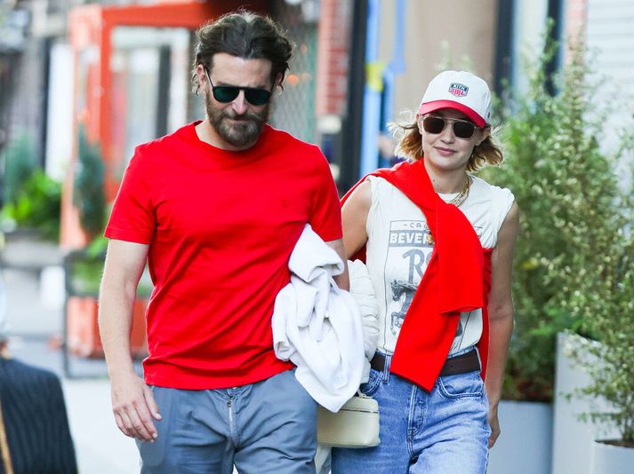 Bradley Cooper og Gigi Hadid í New York.