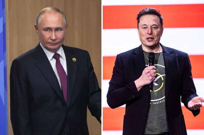 Vladimír Pútín og Elon Musk eru sagðir tala reglulega saman um ýmis málefni.