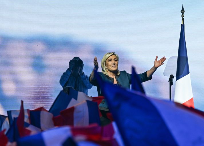 Flokkur Le Pen hefur aldrei verið sterkari. 