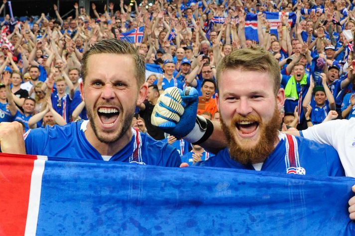 Gylfi Þór Sigurðsson og Aron Einar Gunnarsson.