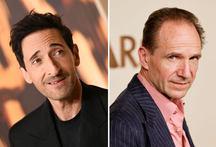 Adrien Brody og Ralph Fiennes keppast um Óskarsverðlaunin fyrir besta leik í aðalhlutverki.