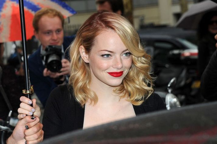 Emma Stone var glæsileg í París.