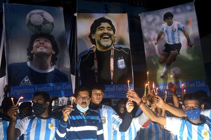 Diego Maradona var virtur og dáður út um allan heim. Hann átti hins vegar ótúlega ævi þar sem skiptust heldur betur á skin og skúrir.