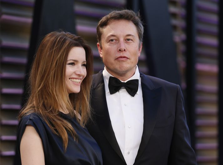 Talulah Riley og Elon Musk á góðri stundu.