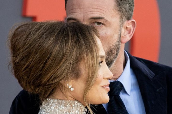 Ben Affleck og Jennifer Lopez þegar allt gekk í lyndi á frumsýningu kvikmyndarinnar Air í mars 2023.