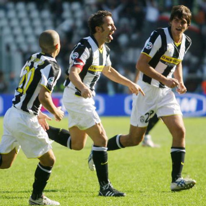 Del Piero fagnaði innilega í kvöld.