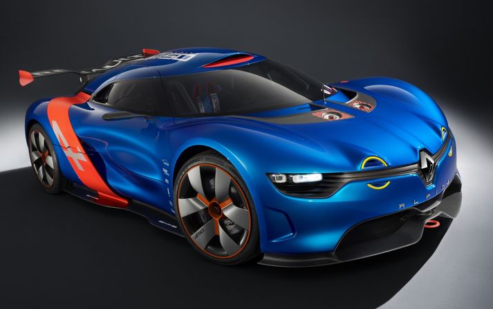 Renault Alpine tilraunabíll. Þetta er ekki endanlegt útlit nýja bílsins.