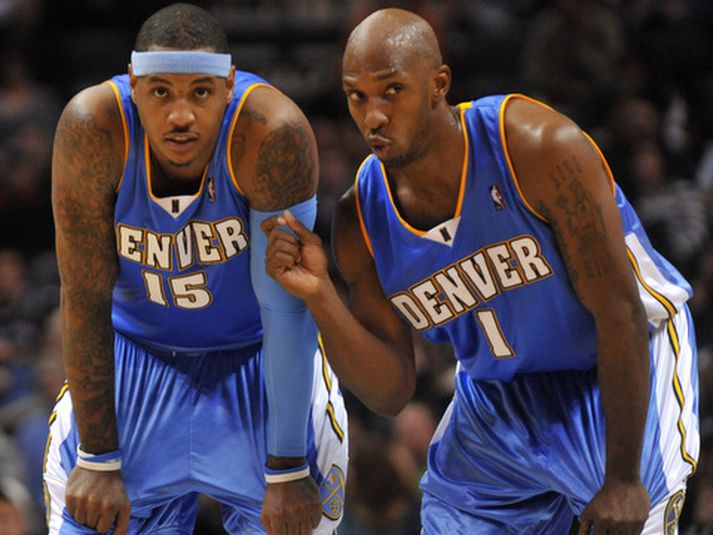 Carmelo Anthony og Chauncey Billups.