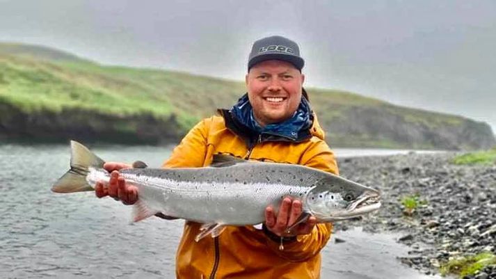 Flottur lax sem veiddist við opnun svæðis 1-2 í Stóru Laxá