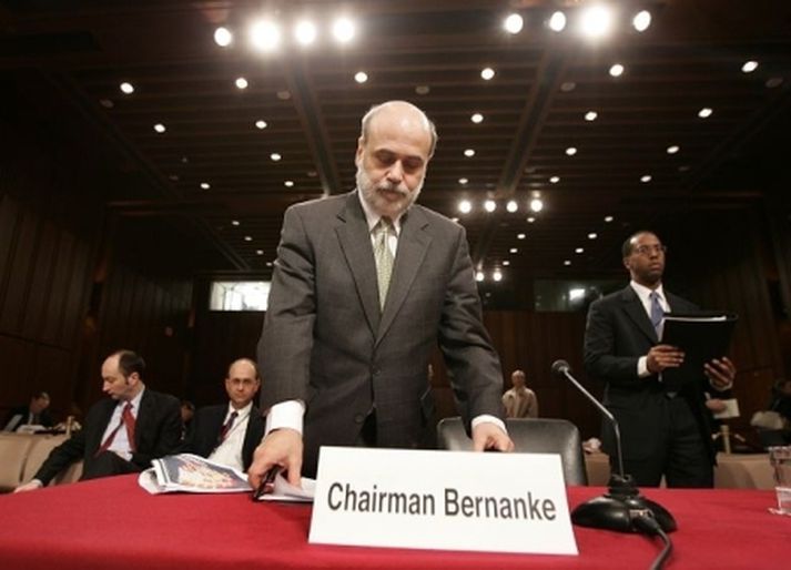 Ben Bernanke, seðlabankastjóri Bandaríkjanna. Bankastjórnin ákvað fyrir stundu að halda stýrivöxtum óbreyttum.