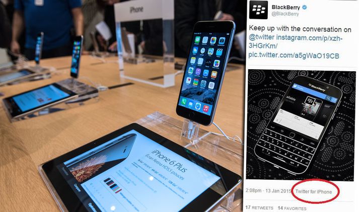 Svo virðist sem að starfsmenn markaðsdeildar Blackberry séu einnig hættir að nota Blackberry síma.
