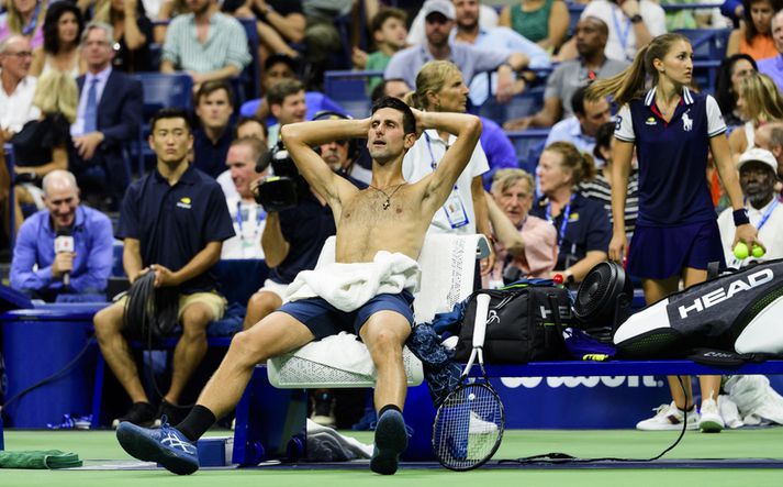 Novak Djokovic hefur verið mjög heitt í leikjum sínum.
