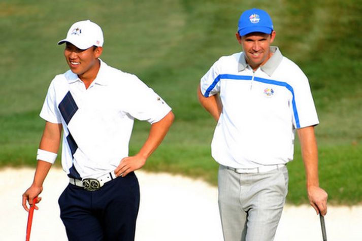 Anthony Kim og Padraig Harrington.