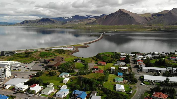 Hafnarskógur er rétt sunnan við Borgarnes.