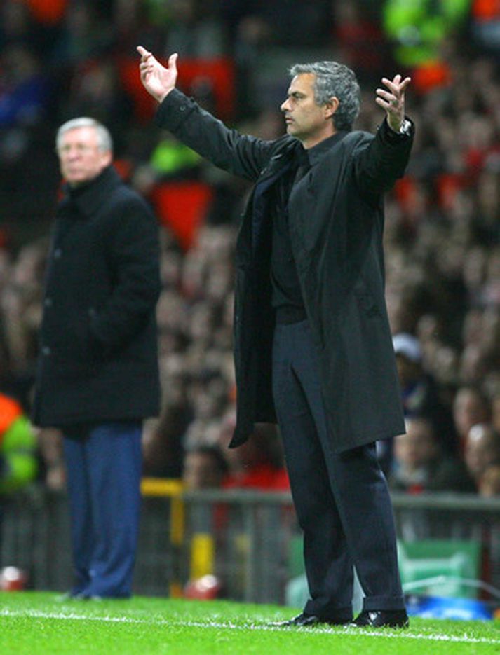 Mourinho hefur oft skemmt sér betur á Old Trafford.