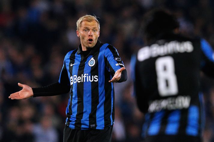 Eiður Smári í leik með Club Brugge í vor.