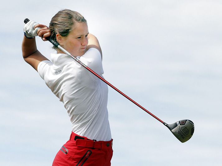 Íslenska kvennalandsliðið í golf lék ekki vel á fyrsta keppnisdeginum á Evrópumeistaramóti áhugakylfinga sem fram fer í Austurríki. Guðrún Brá Björgvinsdóttir lék á 76 höggum.