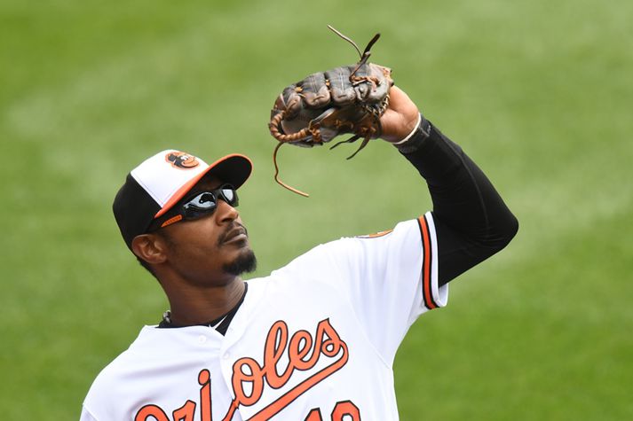 Adam Jones í leik með Orioles.