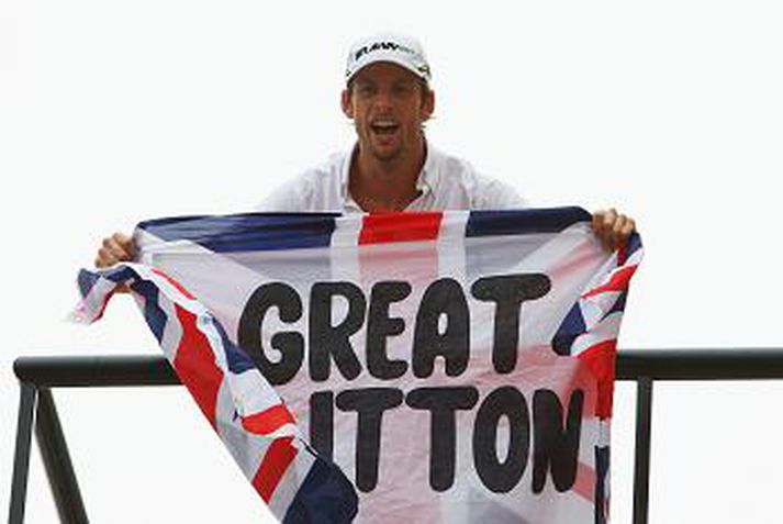 Jenson Button er stoltur af uppruna sína og er tíundi Bretinn sem verður meistari í Formúlu 1.