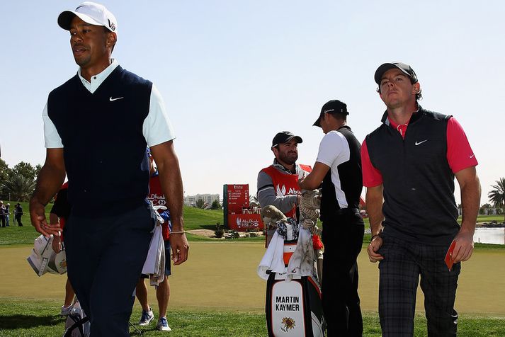 Rory McIlroy og Tiger Woods.