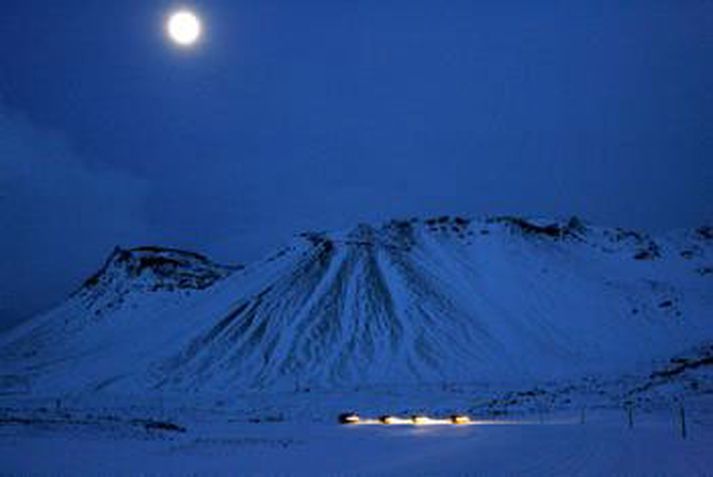 Það er fallegt í Bláfjöllum, á þessari mynd, en þar er hinsvegar ekkert skíðafæri ennþá. 