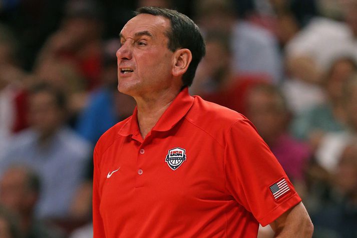 Mike Krzyzewski, þjálfari bandaríska landsliðsins.